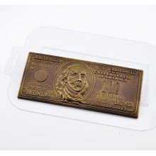 Форма для отливки шоколада "Банкнота 100 долларов"